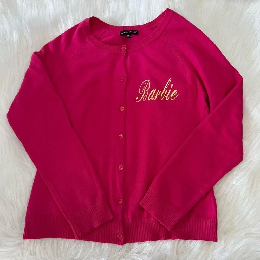 Carolyn Taylor Hot Pink Barbiecore Cardigan‎ Sweater - S